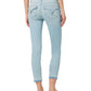 Calça jeans skinny cropped Collin Released Raw Hem da Hudson Jeans, feminina, azul, tamanho 30
