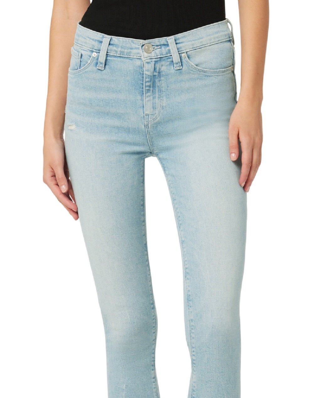 Hudson Jeans Calça Jeans Feminina Nico Mid Rise Super Skinny Crop Azul