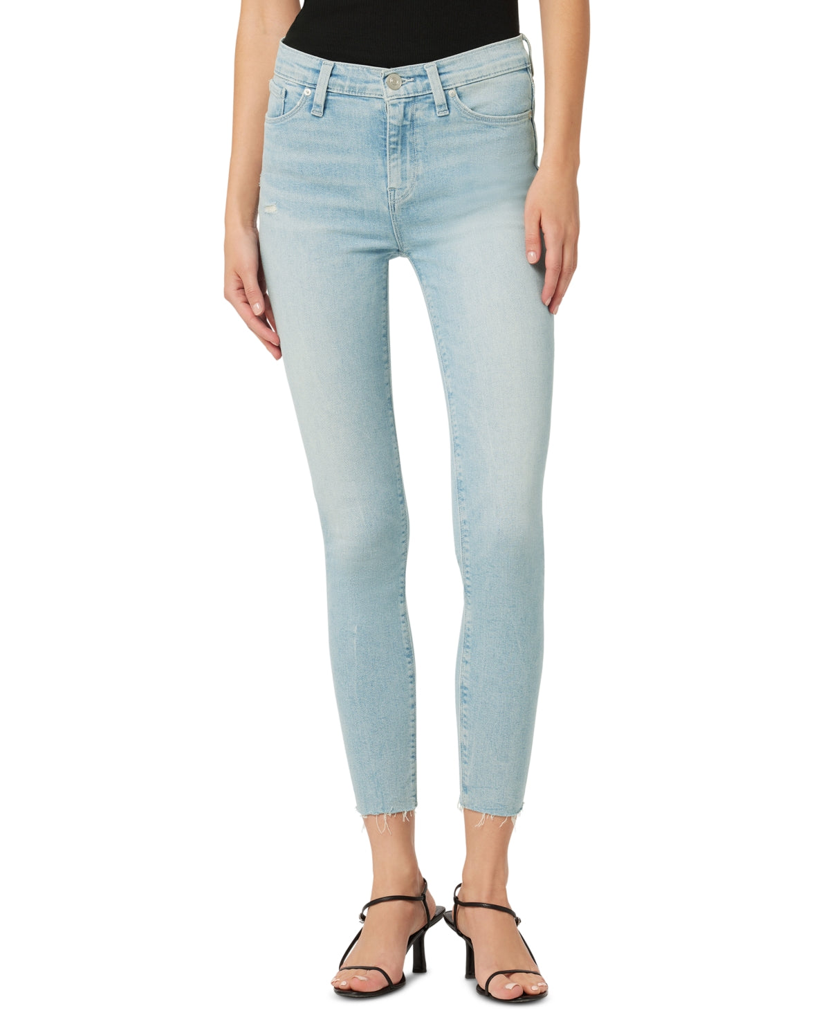 Hudson Jeans Calça Jeans Feminina Nico Mid Rise Super Skinny Crop Azul