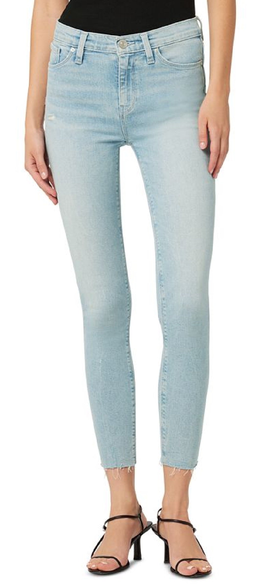 Calça jeans feminina super skinny de cintura média Hudson Jeans, azul, tamanho 27