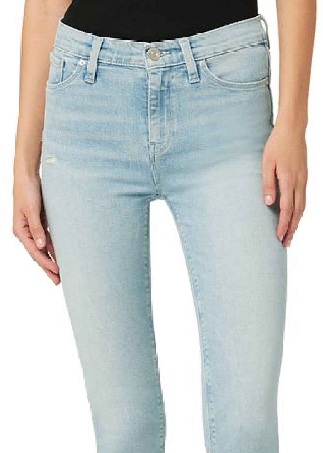Calça jeans feminina super skinny de cintura média Hudson Jeans, azul, tamanho 27