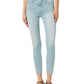 Hudson Jeans Calça Jeans Feminina Nico Mid Rise Super Skinny Crop Azul