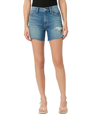 Hudson Jeans Women's Devon High Waist Ripped Cutoff Denim Shorts Blue Size 25