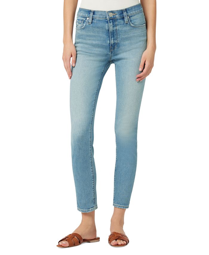 Calça jeans super skinny feminina Barbara de cintura alta Hudson Jeans, azul, tamanho 25