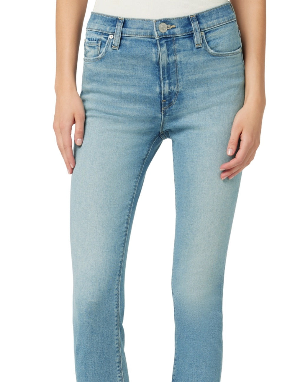 Calça jeans super skinny feminina Barbara de cintura alta Hudson Jeans, azul, tamanho 28