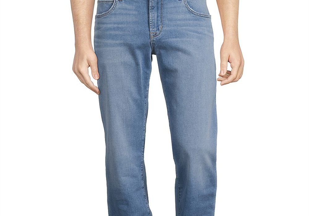 Calça jeans masculina Hudson Byron Slim &amp; Straight Fit, azul marinho, tamanho 31