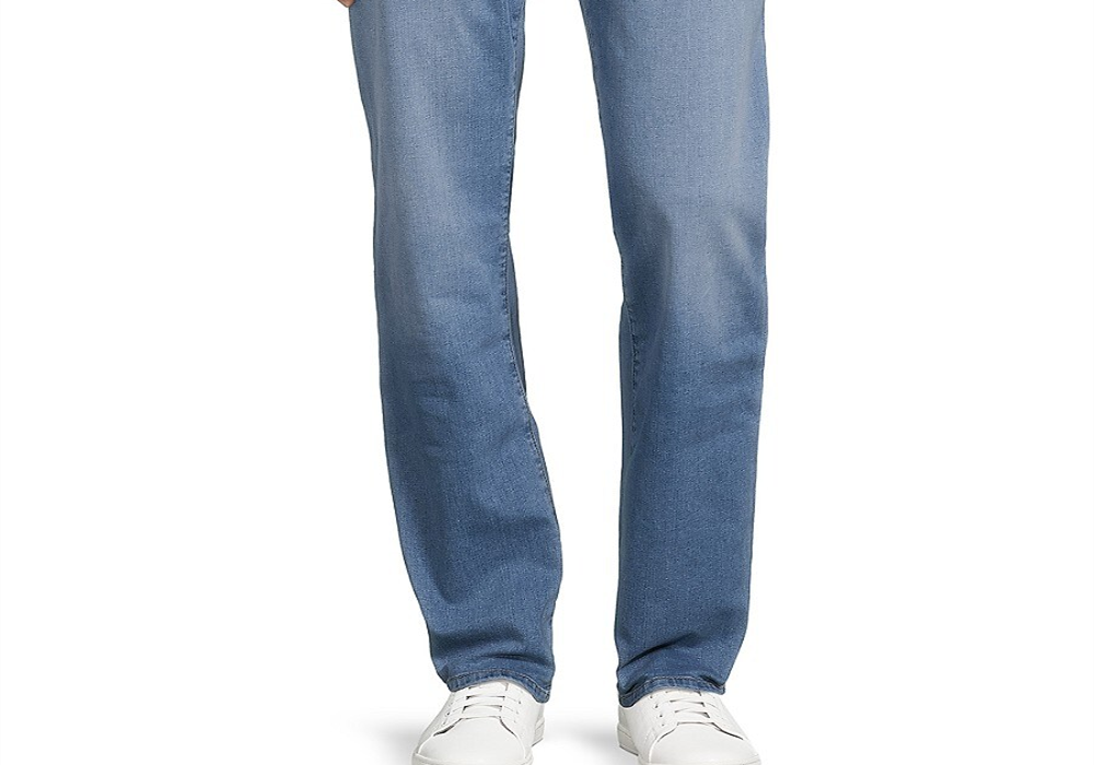 Calça jeans masculina Hudson Byron Slim &amp; Straight Fit, azul marinho, tamanho 31