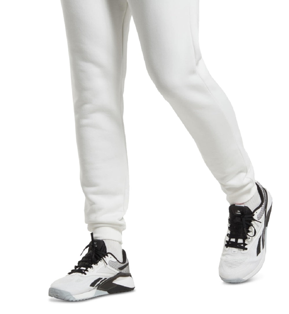 Calça de moletom Reebok Identity Classic Fit Fleece Masculina Branca Tamanho X-G