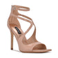 Sandálias femininas Nine West Tulah com tira no tornozelo em bege - tamanho 8
