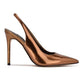 Nine West Sapatos Femininos Feather Slingback Bronze Tamanho 7,5 M