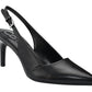 Calvin Klein Silvia Slingback Bico Fino Preto Tamanho 9,5M