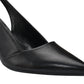 Calvin Klein Silvia Slingback Bico Fino Preto Tamanho 9,5M