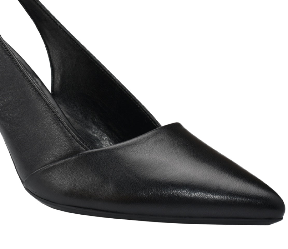 Calvin Klein Silvia Slingback Bico Fino Preto Tamanho 9,5M