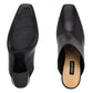 Sapatos femininos Nine West Ariane Square Toe Mule Pretos Tamanho 9 M