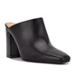 Sapatos femininos Nine West Ariane Square Toe Mule Pretos Tamanho 9 M