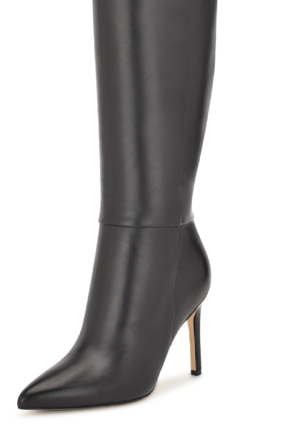 Bota feminina Nine West Richy bico fino até o joelho preta tamanho 12 M