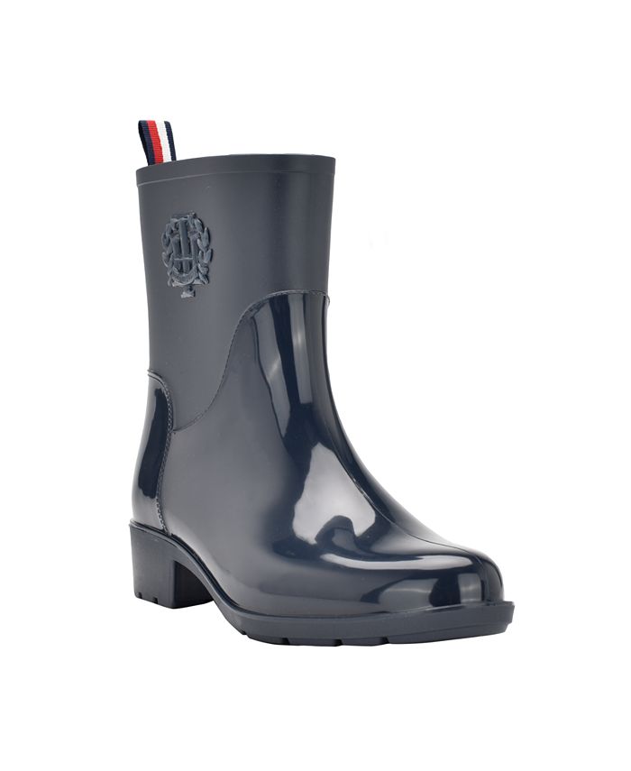 Tommy Hilfiger Kraig Rain Botas Estreitas Femininas Pretas Tamanho 6 M