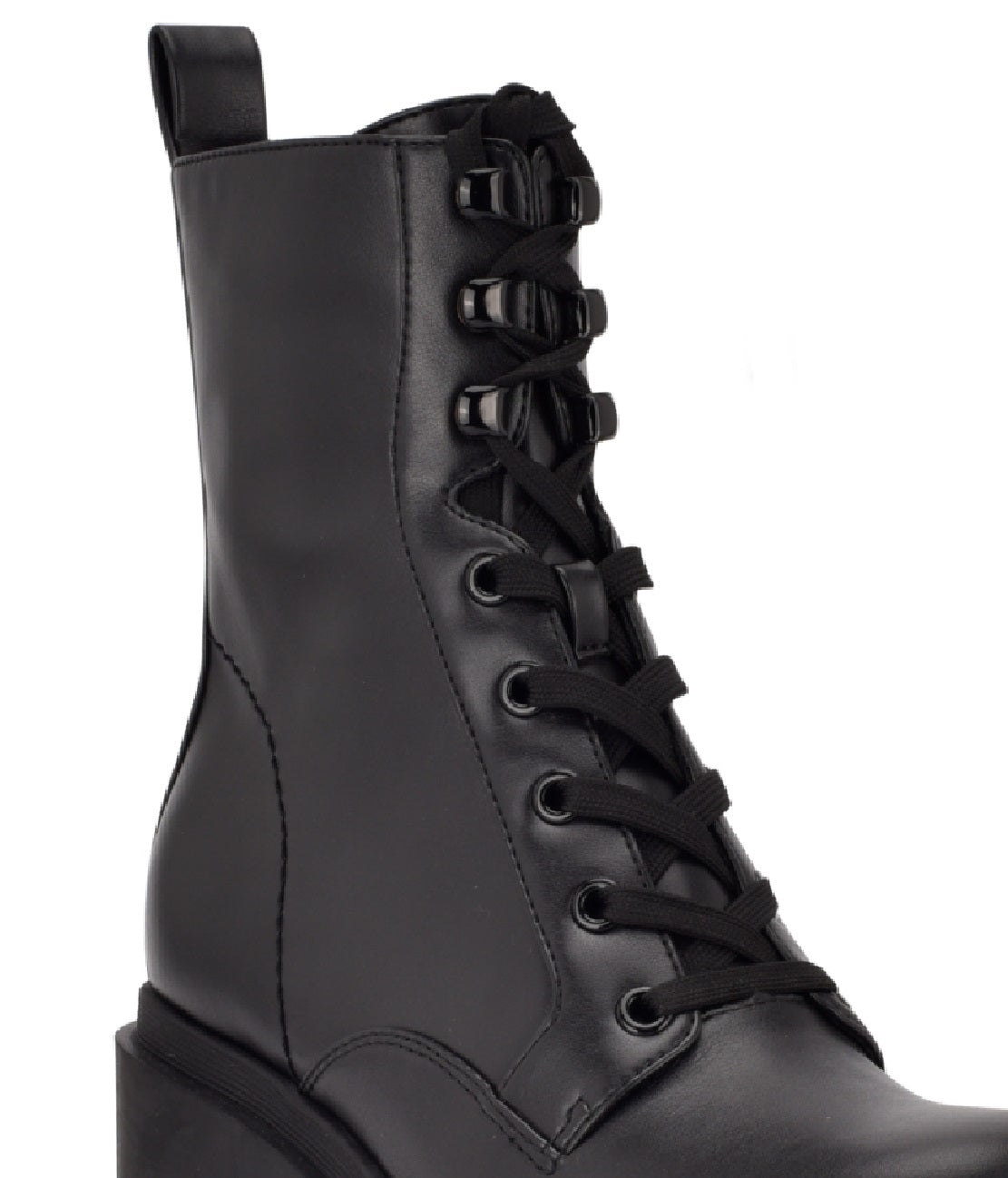 Bota de combate feminina Nine West Juna preta tamanho 5 M