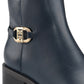 Tommy Hilfiger Imiera Faux Leather Ankle Boot Feminino Azul Tamanho 6 M