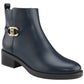 Tommy Hilfiger Imiera Faux Leather Ankle Boot Feminino Azul Tamanho 10 M