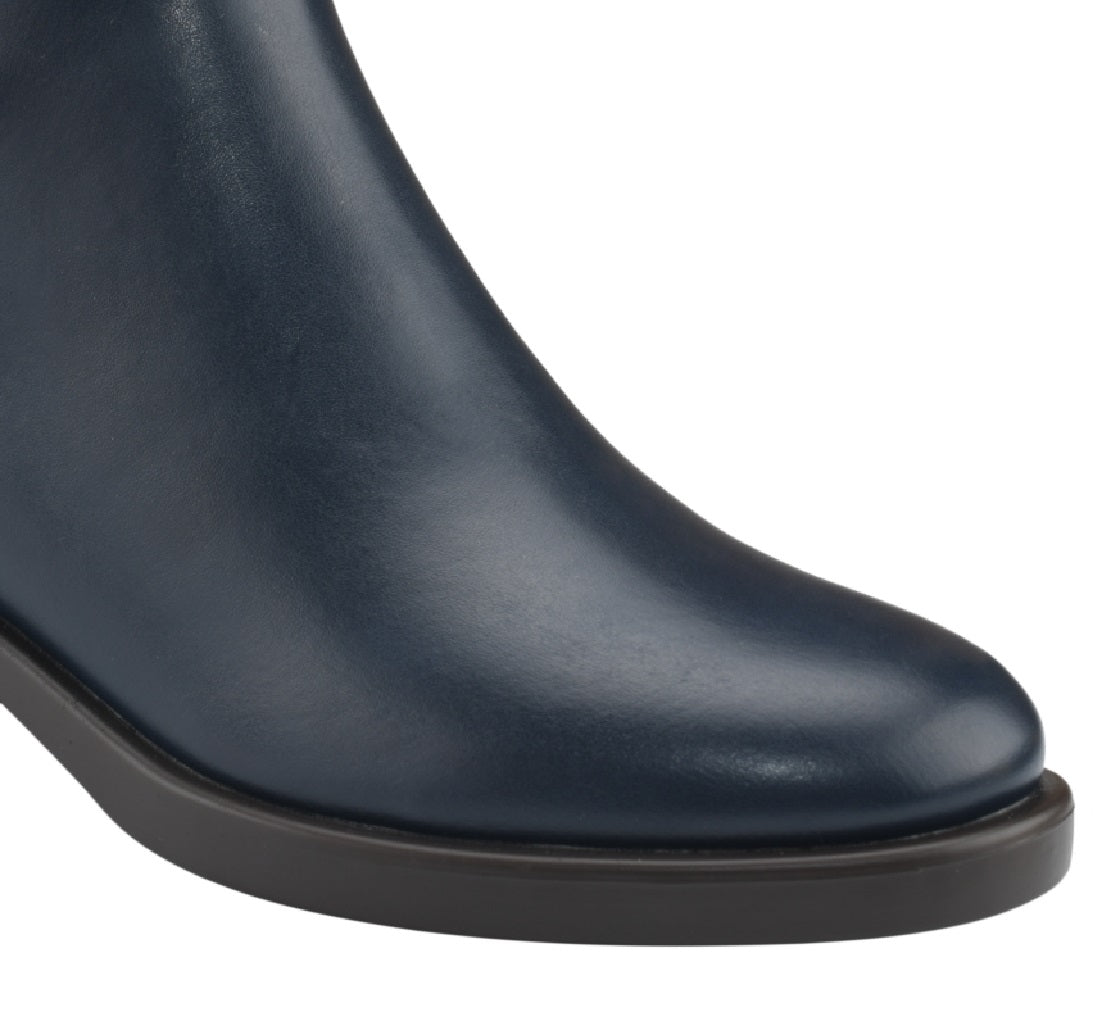 Tommy Hilfiger Imiera Faux Leather Ankle Boot Feminino Azul Tamanho 10 M