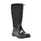 Botas de chuva Calvin Klein Siston Pull On com solado de borracha e logotipo para clima frio, pretas, tamanho 7 M