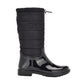 Botas de chuva Calvin Klein Siston Pull On com solado de borracha e logotipo para clima frio, pretas, tamanho 7 M