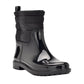 Calvin Klein Botas de Chuva Femininas com Logo e Solado em Couro Preto para Clima Frio, Tamanho 7 M