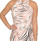 Vestido longo feminino Rachel Roy com alça cruzada, branco, tamanho médio