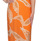 Vestido longo estampado Fran Halter Rachel Roy feminino, laranja, tamanho X-S