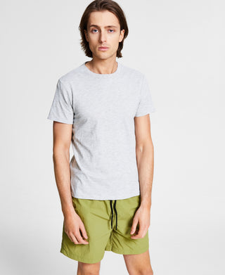 E agora esta camiseta masculina texturizada tingida espacialmente cinza tamanho XX-G