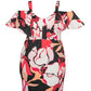 Vestido Marcella com babados e bainha para mulheres Rachel Roy, vermelho, tamanho 22W