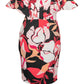 Vestido Marcella com babados e bainha para mulheres Rachel Roy, vermelho, tamanho 24W