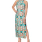 Vestido longo cruzado feminino Rachel Roy, verde, tamanho médio