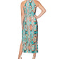 Vestido longo cruzado feminino Rachel Roy, verde, tamanho médio