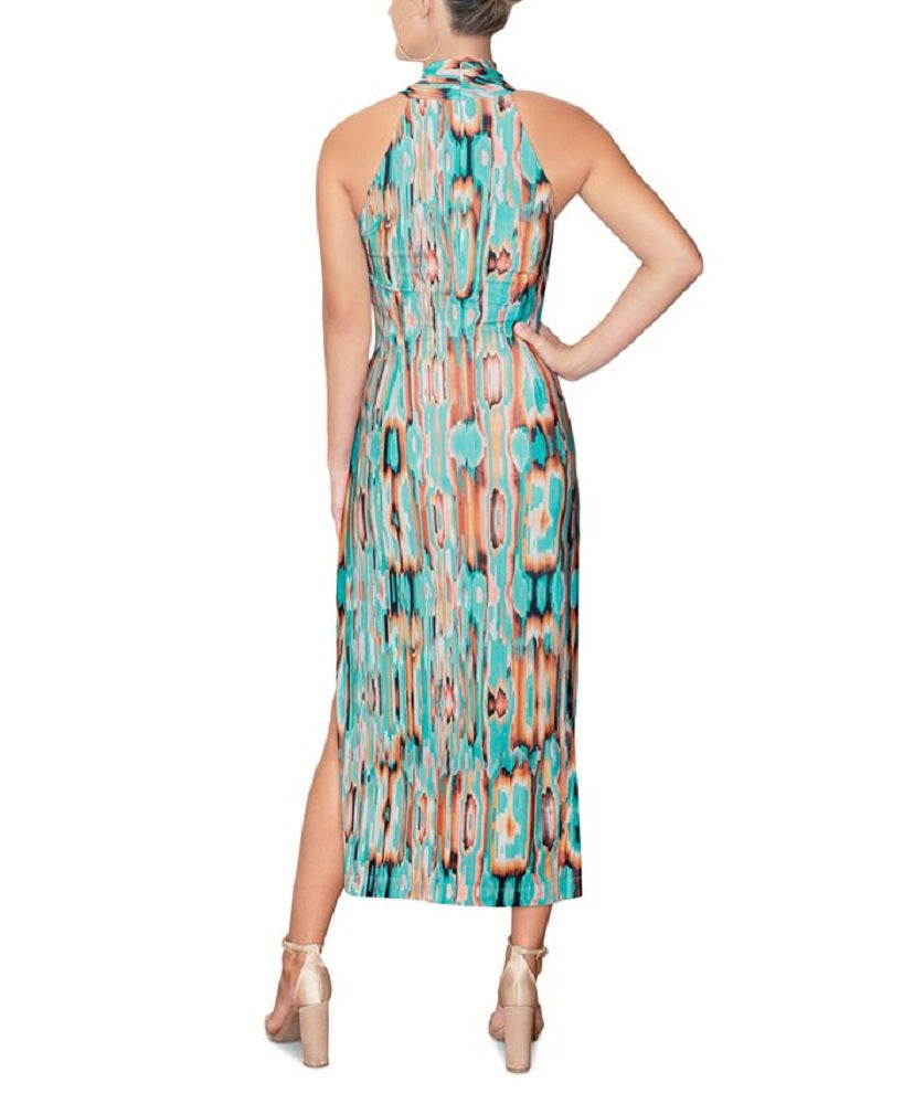Vestido longo cruzado feminino Rachel Roy, verde, tamanho médio