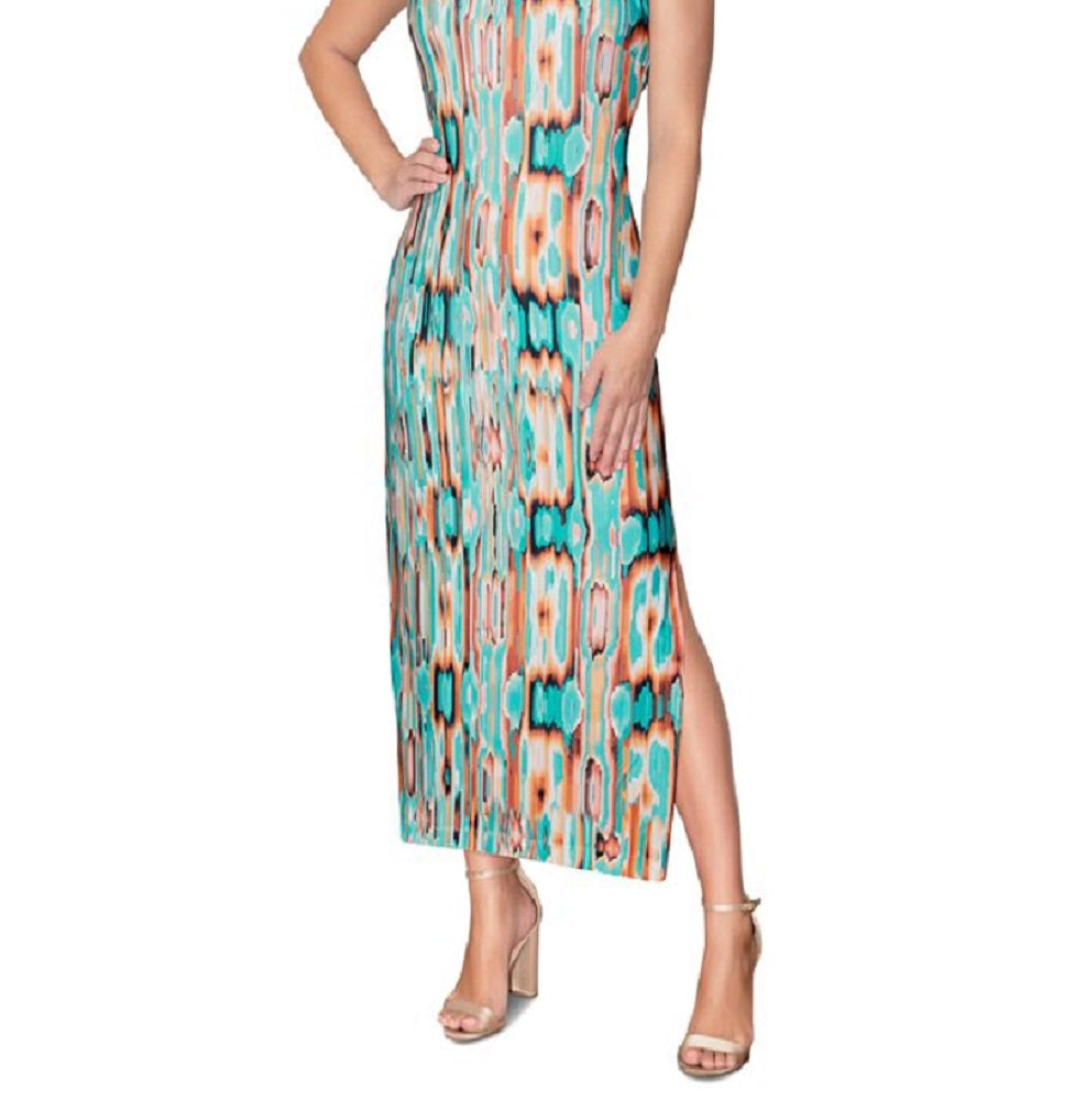 Vestido longo cruzado feminino Rachel Roy, verde, tamanho grande