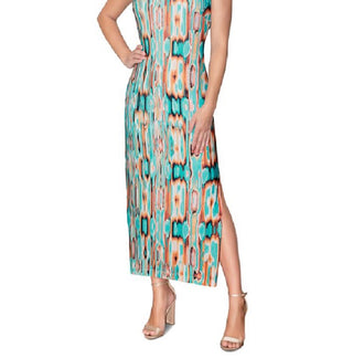 Vestido longo cruzado feminino Rachel Roy, verde, tamanho grande