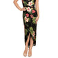 Vestido feminino Rachel Roy Bree com frente cruzada, preto, tamanho extrapequeno