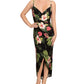Vestido feminino Rachel Roy Bree com decote cruzado frontal, preto, tamanho grande