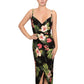 Vestido feminino Rachel Roy Bree com decote cruzado frontal, preto, tamanho grande