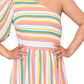 Vestido longo Tove One Shoulder da Rachel Roy para mulheres, bege, tamanho 14