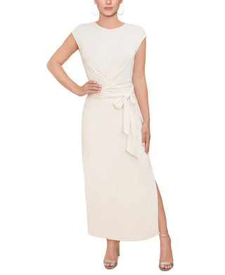 Rachel Roy Women's Tie Waist Side Slit Dress White Size X-Small