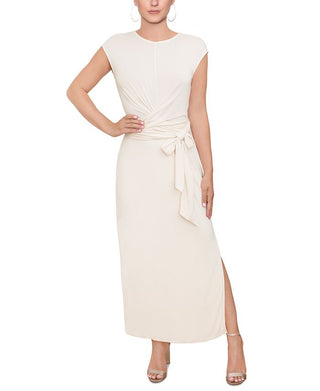 Rachel Roy Women's Tie Waist Side Slit Dress White Size Large