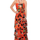 Vestido Amaya com decote em camadas Rachel Roy feminino, laranja, tamanho X-S