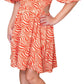 Vestido feminino Rachel Roy Nova com recorte lateral, laranja, tamanho X-S