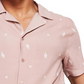 E agora esta camisa masculina com botões estampados em tecido Paisley marrom tamanho pequeno