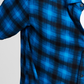 E agora esta camisa masculina xadrez com botões e gola, tamanho médio, azul