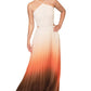 Vestido plissado com decote em V Rachel Roy Lively Ombre, laranja, tamanho 12