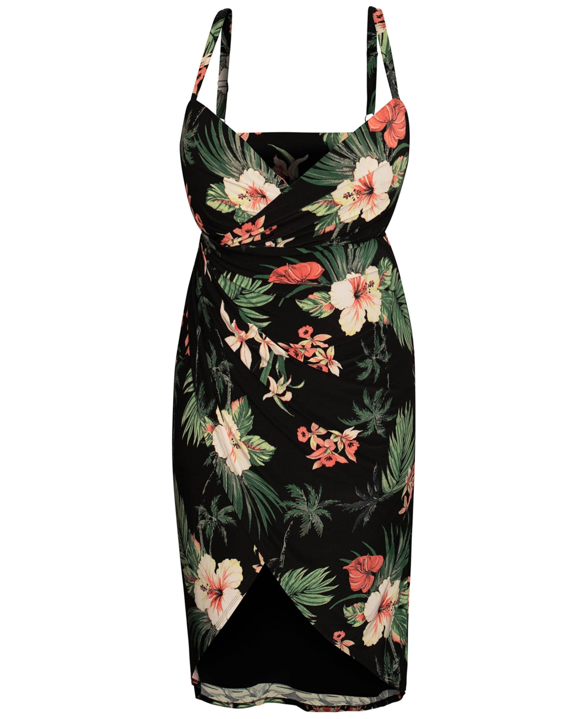 Vestido longo com estampa falsa e estampa Bree plus size Rachel Roy feminino, verde, tamanho 24W